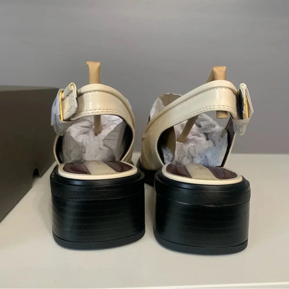 NEW Franco Sarto Giada Slingback Loafer Heel in Vanilla Sky (Cream) - 8 - Picture 7 of 8